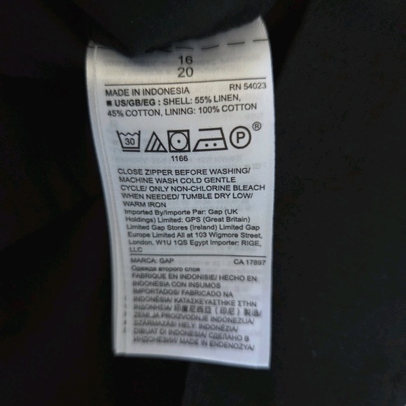 Old Navy Smocked Midi Skirt Pockets Boho Cottagecore Black Size 16 NWT - Picture 10 of 10